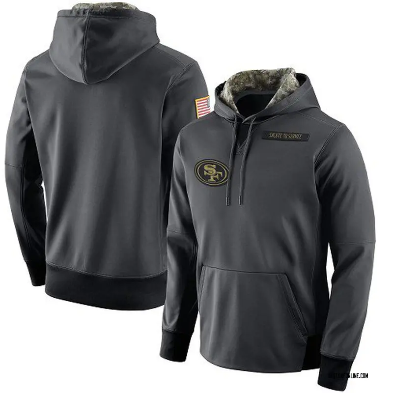 49ers salute to service men's hoodie