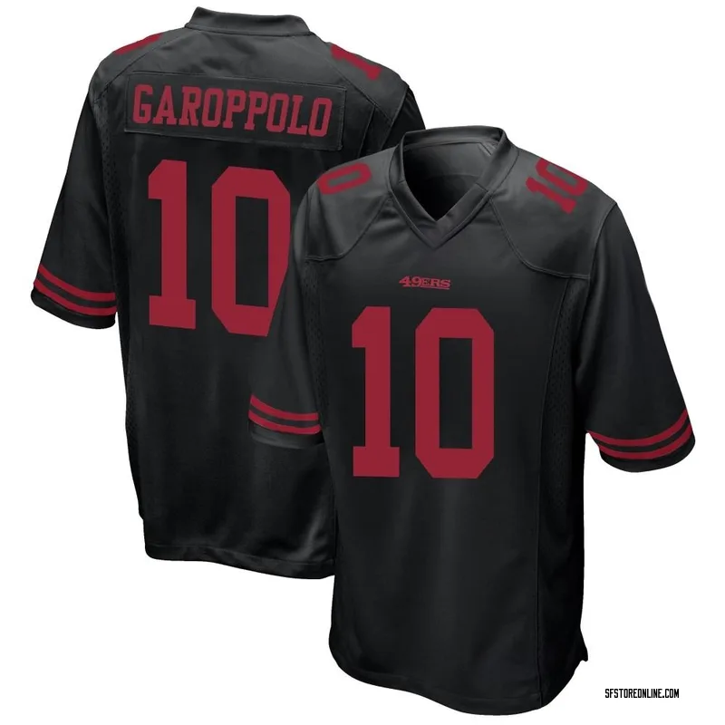 Men's San Francisco 49ers Jimmy Garoppolo Black Game Alternate Jersey By Nike