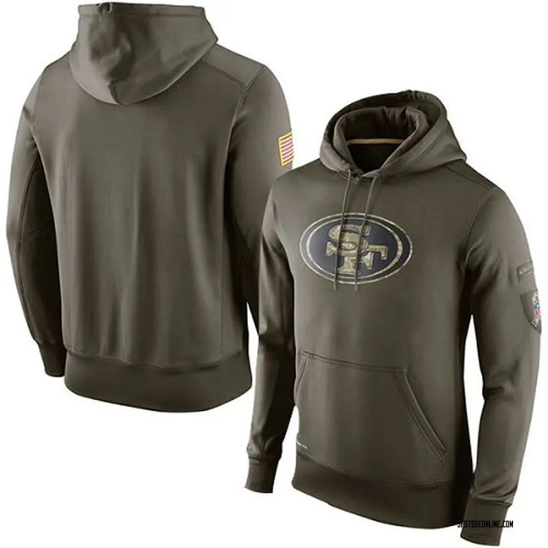 49ers salute to service men's hoodie