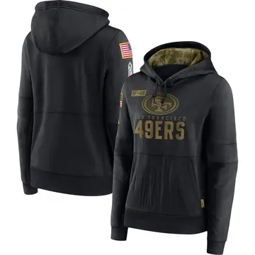 men's san francisco 49ers nike olive salute to service sideline therma performance pullover hoodie