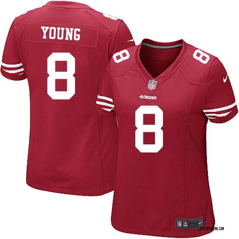 Women S San Francisco 49ers Steve Young Red Game Team Color Jersey By Nike