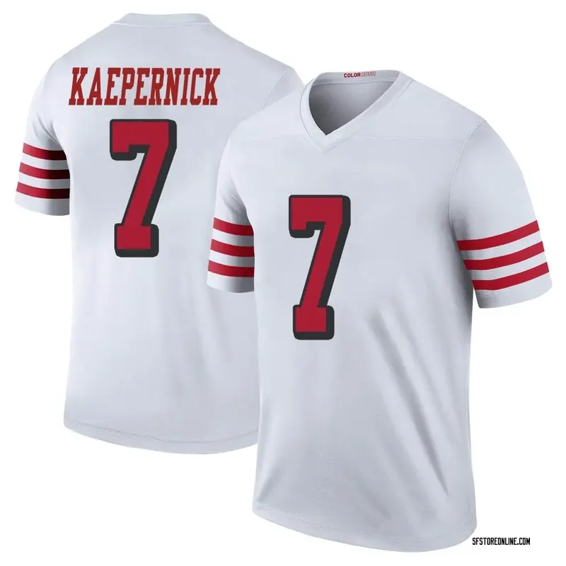 Youth San Francisco 49ers Colin Kaepernick White Legend Color Rush Jersey By Nike