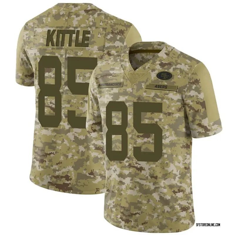 Youth San Francisco 49ers George Kittle Camo Limited 2018 Salute To Service Jersey By Nike